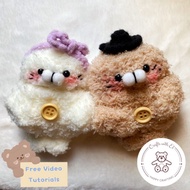 PAKET DIY MERAJUT CROCHET MR & MRS SEAL (TERSEDIA UNTUK AIRPOD CASE)