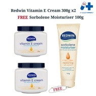 Redwin Vitamin E Cream with EPO 300gx2 FOC Moisturizer 100g [Exp: 06/2026]