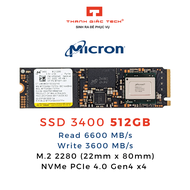 Ổ Cứng SSD Micron 3400 512GB / 1TB M2 NVMe PCIe Gen4 x4 - Bảo Hành 3 Năm