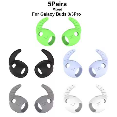 5Pairs Ear Tips Hooks For Samsung Galaxy Buds 3 / 3Pro Earbuds Eartips Case