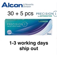 30pieces free 5pieces Alcon Precision 1 Toric Astigmatism Daily Clear Contact Lenses