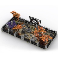 MOC-118821 Halloween Theme Modular Haunted House Cemetery Building Block Set (1975 Pieces) Creative 