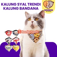 Trendy Scarf Necklace Small Dog Necklace Cute Trendy Pattern Cat Bandana Necklace Cat Collar Cute Ca