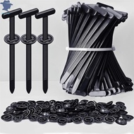 [prosperrise] 100Pcs Nylon Cable Tie Buckle Auto Fastener Screw Replacement Clip Car Trunk Engine Gu