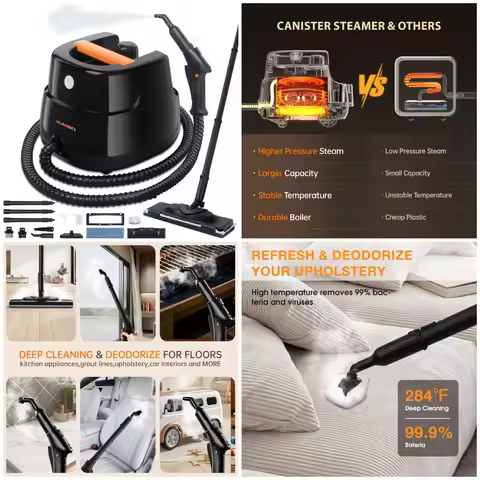 Powerful Steam Cleaner for Home, Chemical-Free Multipurpose Steam Cleaner, 3-Steam Volumes Comfy