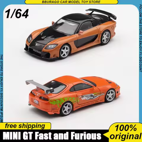 Mini Gt 1:64 Fast & Furious Movie Rx-7 Supra Replica Veilside Fortune Diecast Car Model Collectible 