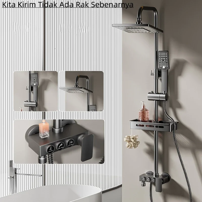 Shower Tiang Set Shower Mandi Set Stenlis Mandi Shower Set Full Stainles Shower Column Set Mandi Sho