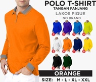 Kaos polo shirt polos lengan panjang | Kaos berkerah pria | Kaos seragam kerah kombinasi misty abu