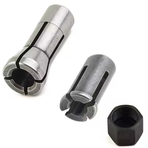 Iron Chuck Cap Nut Part Collet 6MM 6.35MM 8MM Cone Replace For Makita GD0800C GD0810C GD0811 Power T