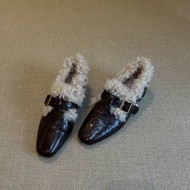 Women's Winter Sheepskin French Retro Fleece Fur Shoes