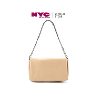 NYC Beg Wanita Sandang Rantai Logam  -Y22501-TA01SV-53-ALMOND