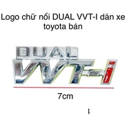 DUAL VVT-I embossed logo size 2.7cm*7cm car body sticker