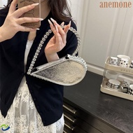 ANEMONE Evening Banquet Bag, Rhinestone Wrist Bag Love Shape Handbag, Portable Large Capacity Messen