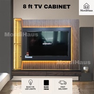 FREE INSTALLATION Kabinet Tv | TV Cabinet Grey Marble 8ft x 7ft | Almari Dinding Tv | Support 75"TV
