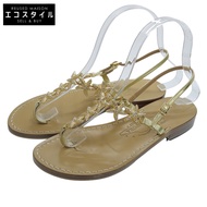 Amedeo Canfora Capri Starfish 人字拖後繫帶涼鞋，女款，金色，6 號（美國）