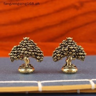 F8PH Brass Fortune Tree Ornaments Potted Tree Ingot Tree Retro Brass Ornaments Living Room Office De