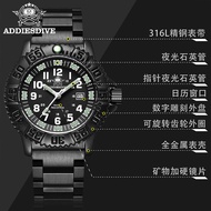 [Ready Stock] addies Brand Waterproof Tritium Gas Luminous Sports Outdoor Military Men's Watch