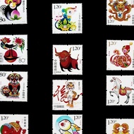 Zodiac Set China Postage Stamps