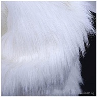 Quality White Shaggy 7cm Long Pile Faux Fur Fabric Suit for Fursuit,Cosplay, Costume,Dwarf,Craft Sup