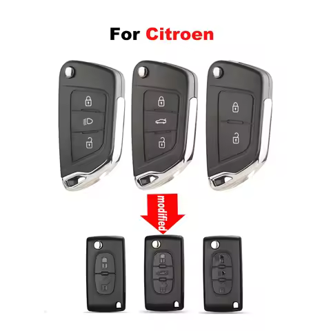 jingyuqin CE0536/CE523 Modified Flip Remote Key Shell For Citroen C-Triomphe C-Quatre C3 C4L C5 2/3B