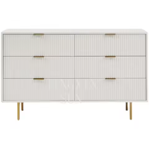 2025modern Luxury Storage Six Drawer Wooden Cabinet Italian Style Living Room Bedroom Sideboard Draw