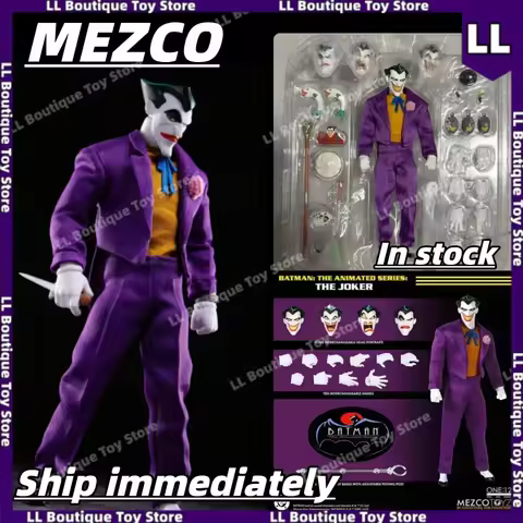 [24-Hour Shipping] Mezco Toyz One:12 The Joker Batman The Animated Series 1/12 Scale Official DC Lic