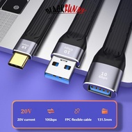 BLACKFUNNY 10Gbps Short Cable USB3.1 PD 100W USB to Type C 4.0 Cable Converter OTG USB Adapter Cable