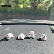 Car Ornaments Display Cabinet Figurine Adorable Polar Bear Car Rearview Mirror Decoration Cute Resin Figurine for Dashboard Southeast Asian Buyers' Favorite