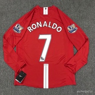 【 Retro 】 2007-2008 Manchester United Home Jersey S-XXL NO . Ronaldo*--&