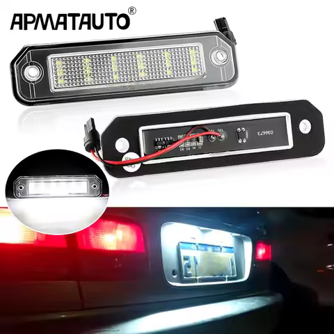 2Pcs For Honda Civic EJ EG EK EK3 CR-X Integra Del Sol Trunk 93-97 Tail White LED License Plate Ligh