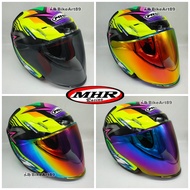 🔥 MHR Helmet Open Face OF622 Beatz COLORGRAPH + Visor Clear Smoke Gold Rainbow Purple Size M/L/XXL 🏍  R15 Y15ZR RFS150 RS150 VF3i Y16ZR Y16 MT15 R15 R25 MT25 RS150 RFS150 VF3i 🏍  Accessories Motor 🔥