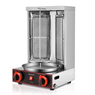เครื่องย่าง Propane Doner Kebab Machine Vertical Broiler With 2 Burner