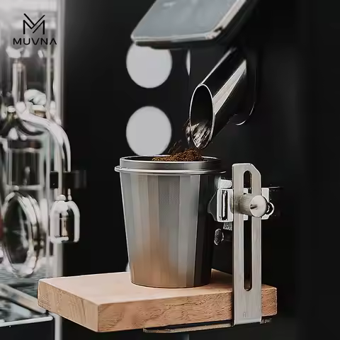 MUVNA Espresso Dosing Cup, Compatible With 51/54/58mm Portafilter Filters, Espresso Accessories, Alu