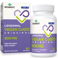 Liposomal Ubiquinol CoQ10 800 MG Softgel, High Absorption CoQ10 Ubiquinol Supplement, Active Coenzym