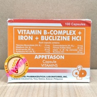 ♞,♘,♙,♟APPETASON Vitamin B-Complex + Iron + Buclizine HCI 100 Capsules