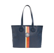 不議價 9新【MOYNAT OH RUBAN 靛藍青銅色帆布托特包】