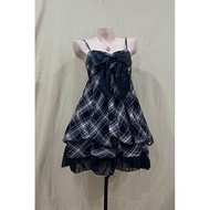 Summer Japanese vintage Design Feeling Ancient girl Bow Sleeveless Bud Dress Oh Oh my girl