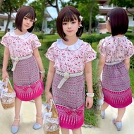 ชุดไทยเด็ก ชุดไทยเด็กผู้หญิง ชุดไทยประยุกต์เด็ก ชุดผ้าไทยเด็ก ชุดไทยสงกรานต์เด็ก ชุดไทยเด็กใส่ทำบุญ ชุดไทยเด็กใส่งานบวช