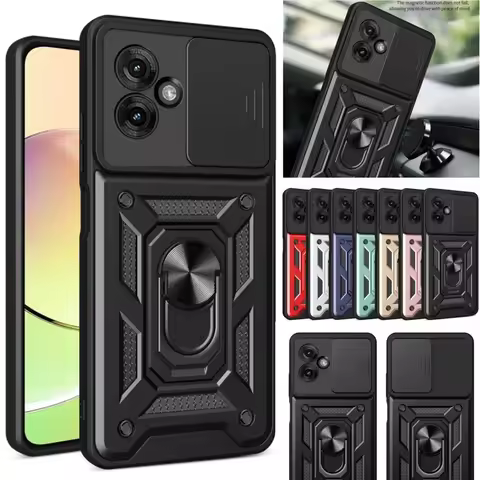 MotoG55 5G Case Armor Shockproof Back Cover For Motorola Moto G55 5G Magnetic Ring Holder Coque Moto