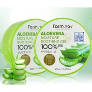 Farmstay 100% Aloe Vera Moisture Soothing Gel / Gel Alovera Farmstay 100% - Intense Moisturizer / 100% Natural