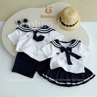SET FOR BOYS AND GIRLS SAILOR SCHOOL STYLE FOR KIDS -M574