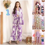 Factory branded Rayon pajamas girls set viral trendy tie dye premium motif homedress adult teenageWa