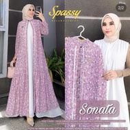 Gamis Rompi Wanita Syari Dress Kondangan Muslim Ceruty Bw8761 Sonata