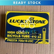 Fixie Bike Inner Tube 700x18/23C LuckyStone FV Presta Valve 6 cm 60 mm Fixie Roadbike Racing Bike
