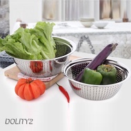 [Dolitycbmy] Stainless steel rice washing bowl colander strainer drainers rice vegetables O76K