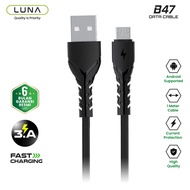 Promo! Luna Fast Charging Cable Micro USB Type C Data Cable iPhone Lightning 3A B47