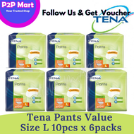 Tena Pants Value L 60pcs - 6 Packs Diapers Dewasa / 成人尿裤 / Adult Diapers (P2P MART)