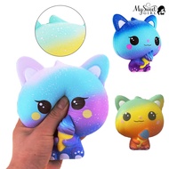 [MIYI]  Squeeze Toy Flexible Relieve Stress Multi-Color Squishy Cat Decompression Toy Kids Toy