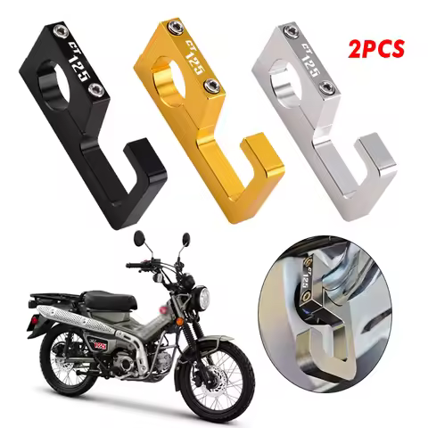2PCS Motorcycle 22mm Hook Helmet Luggage Bag Hook Holder Hanger Hooks For Honda CT 125 CT125 Ducks12