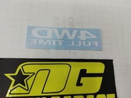 Sticker 4WD AWD evo untuk cermin belakang